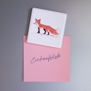 Tier Magnet - Kühlschrank Magnet aus Keramik  mit Fuchs