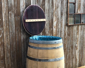 Wine barrel garbage can 225 liters