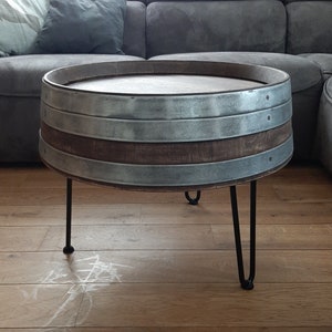 Wine Barrel Coffee Table Tripod Whisky Barrel Look
