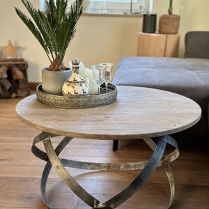 Wine barrel coffee table industrial design