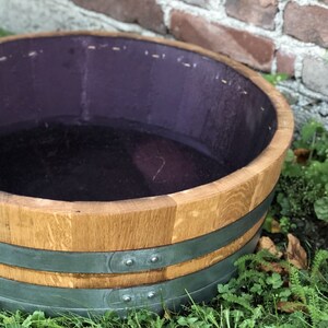 Flower pot made from 1/4 used 225l wine barrel 55l image 5