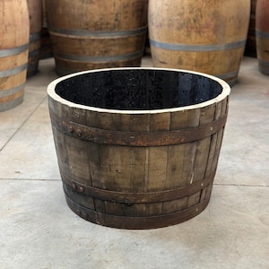 Kruka gjord av 1/2 begagnad 190-liters whiskyfat (95 liter)