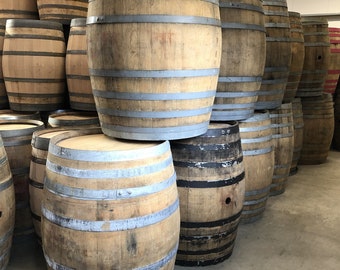 Used wine barrel 400l, untreated, natural