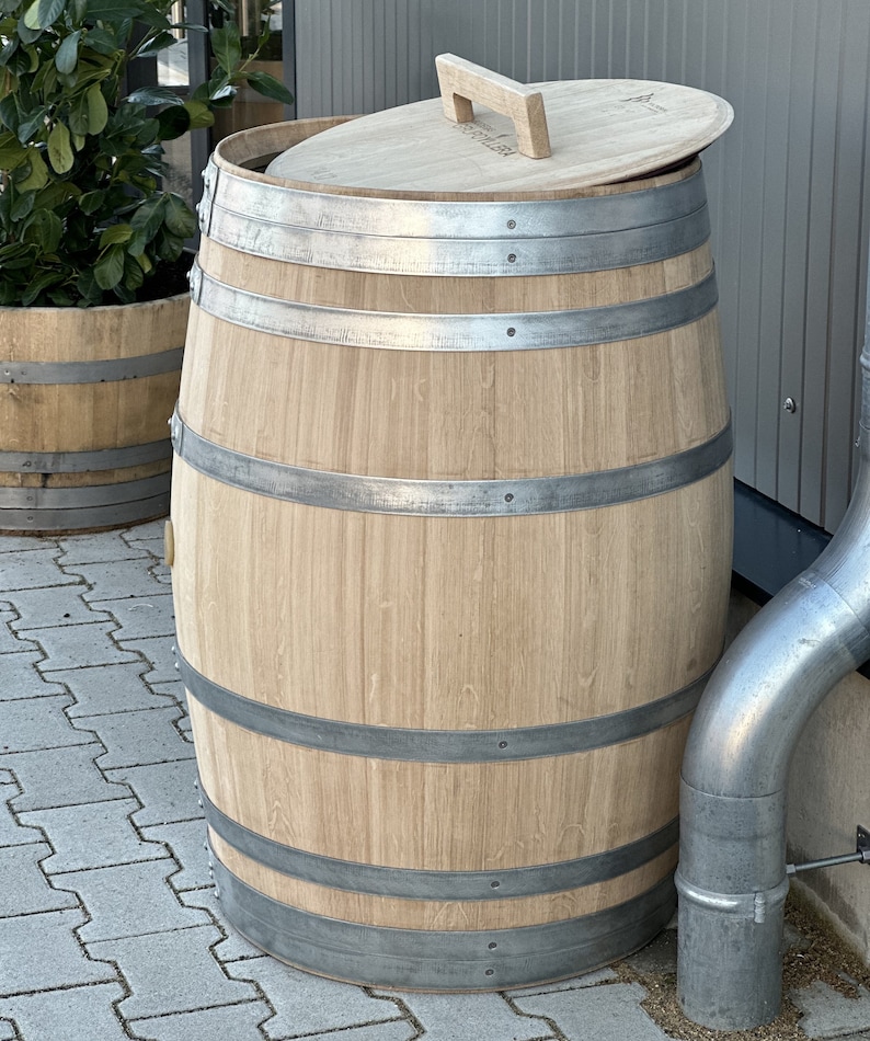 225 Liter Regentonne / Regenfass aus Weinfass Bild 1