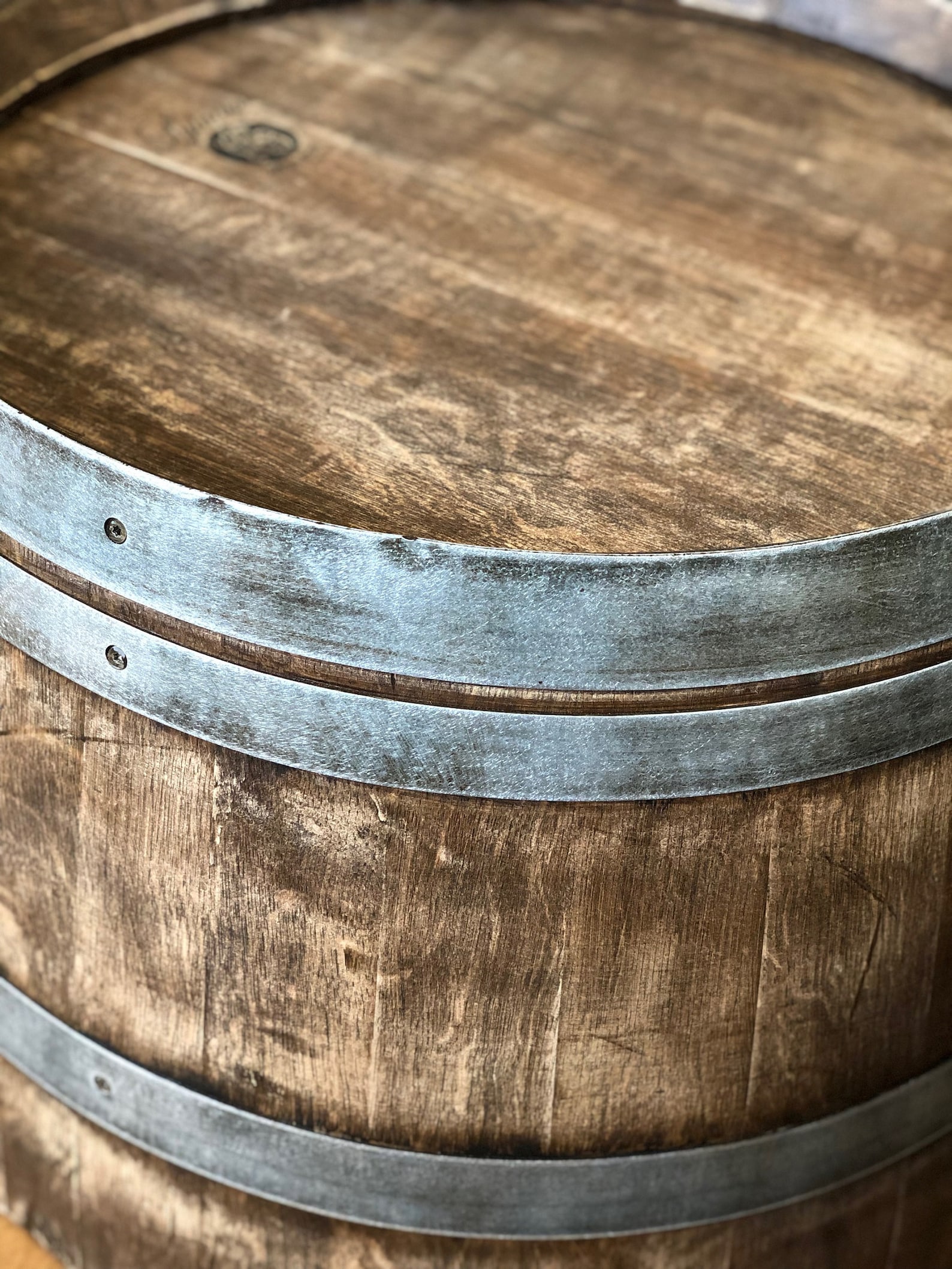 Wine Barrel Coffee Table Whisky Barrel Look Half Wine Barrel Etsy UK