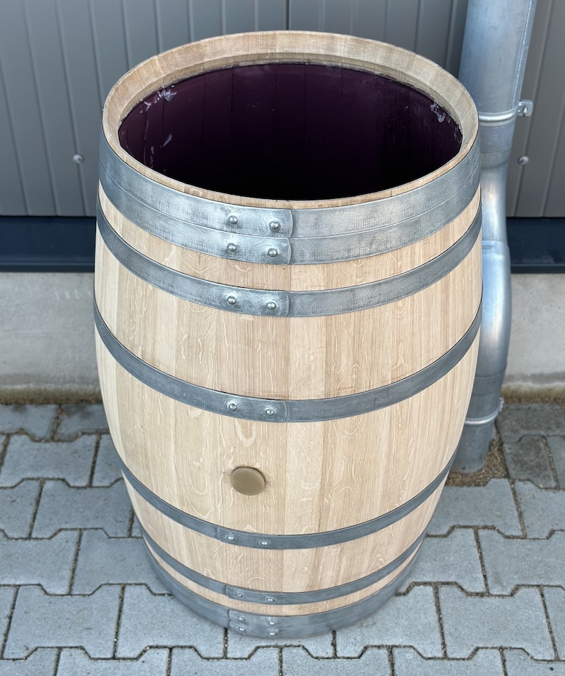225 Liter Regentonne / Regenfass aus Weinfass Bild 4