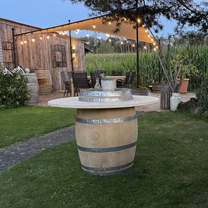 Wine Barrel Bar Table Deluxe 300l