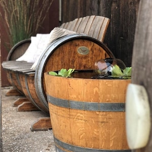 Mini pond made from 1/2 used 225l wine barrel 100l image 6