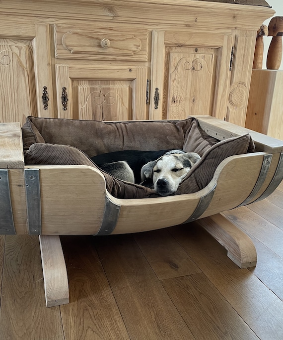 Barrel dog bed sales