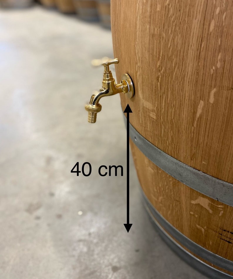 225 Liter Regentonne / Regenfass aus Weinfass Bild 10