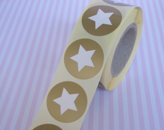 Sticker Star Set of 20 gold/white