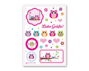 Sticker Set - Owl