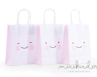 Paper bags with handle Lillemor face 10 pieces