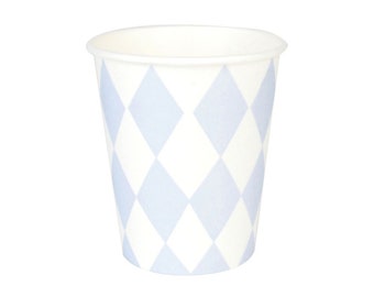 Paper Cup Diamond Set of 8 blue