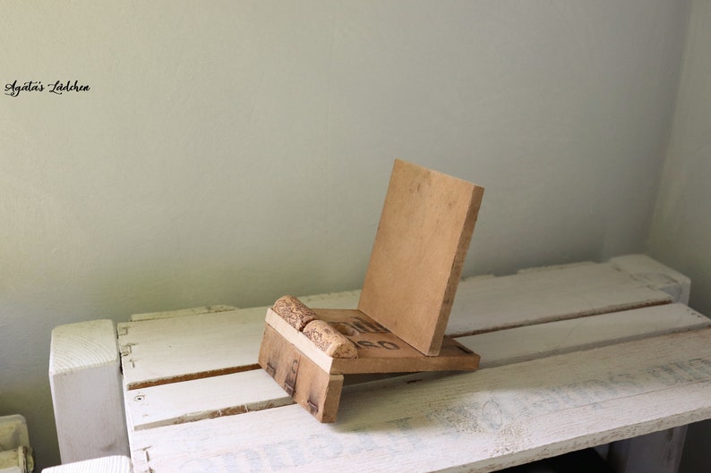 Vintage Handyhalter Universal Handyhalterung aus Holz