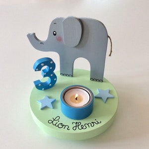 Birthday candle holder from Pilzglück, birthday candle, children's birthday, birthday number, baby, child, birth, candle holder, number image 1