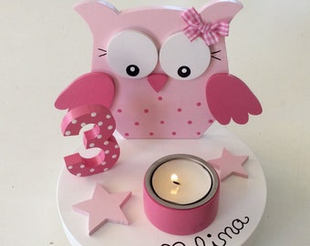 Birthday candle holder from Pilzglück, birthday candle, children's birthday, candle, birthday number, candle holder, number, baby, children, birth