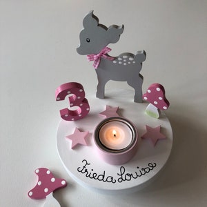 With eyes! Birthday candle holder from Pilzglück, birthday candle, children's birthday, birthday number, baby, child