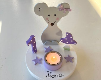 Birthday candle holder mushroom luck, birthday candle child, birthday candle mouse, children's birthday mouse, children's birthday, birthday baby