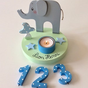 Birthday candle holder from Pilzglück, birthday candle, children's birthday, birthday number, baby, child, birth, candle holder, number image 6