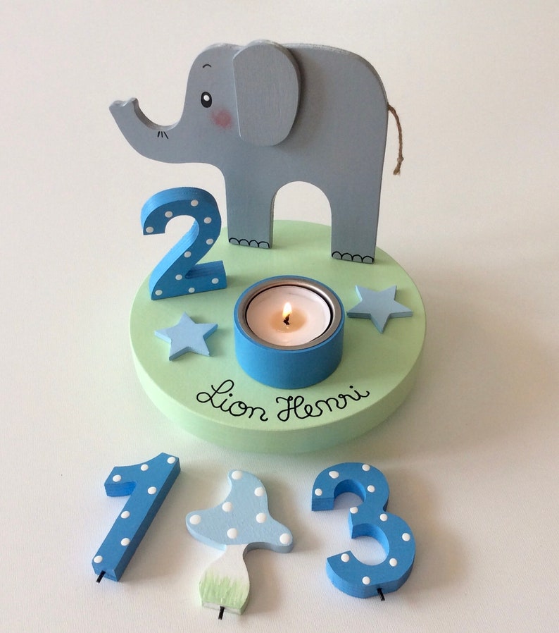 Birthday candle holder from Pilzglück, birthday candle, children's birthday, birthday number, baby, child, birth, candle holder, number image 5