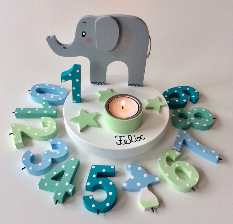 Birthday candle holder from Pilzglück, birthday candle, children's birthday, birthday number, baby, child, birth, birthday, candle holder image 5