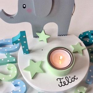 Birthday candle holder from Pilzglück, birthday candle, children's birthday, birthday number, baby, child, birth, birthday, candle holder image 8