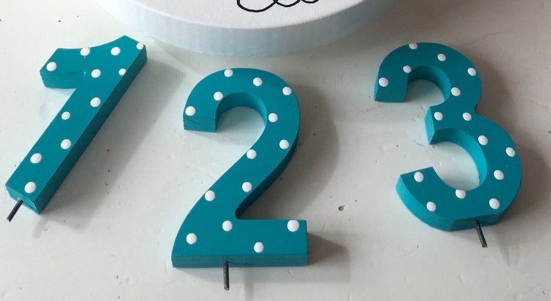 Number for candle holder, birthday number, child's birthday, birth image 2