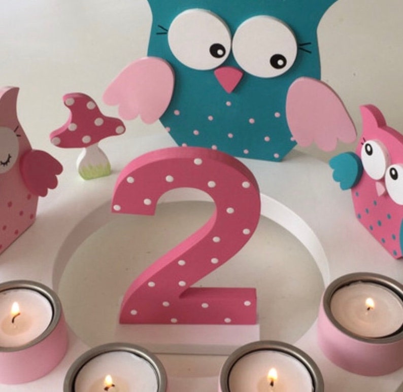 Zahl für Kerzenkranz, Geburtstagszahl, Kindergeburtstag, Geburt Bild 2