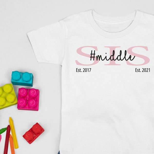 Bügelbild Schwester, SIS, Statementshirt, individualisierbar!