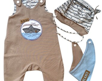 Newbornset, Geschenk zur Geburt, Strampler, Geschenk, Baby, Mütze, Strampler, Halstuch