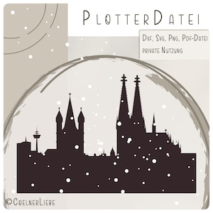 Plotterdatei „Kölner Skyline - Dom, St. Martin & Colonius“ - das beste Dreigestirn!