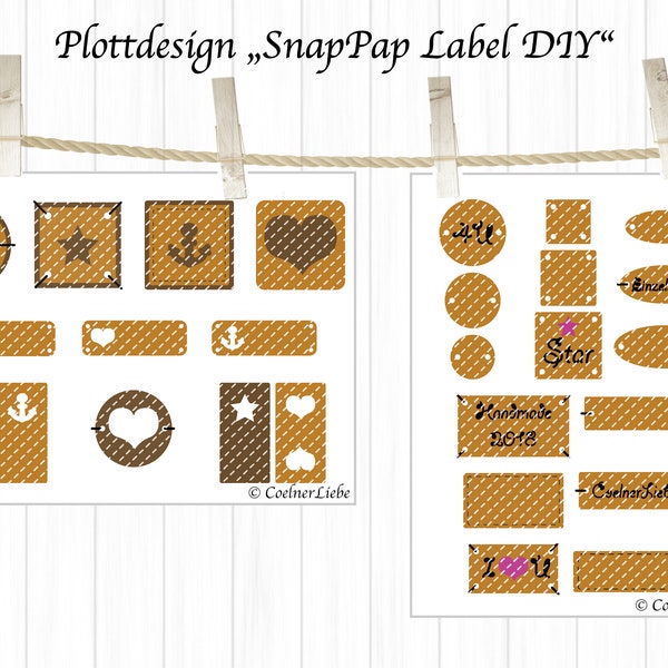 Plotterdatei SnapPap Label DIY