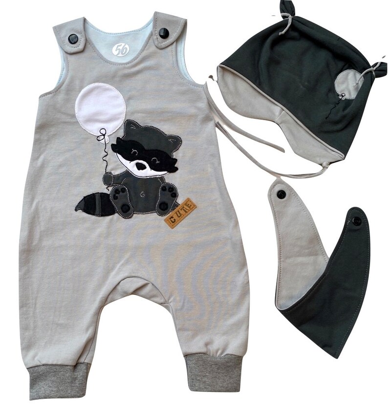 Newbornset, Geschenk zur Geburt, Strampler, Geschenk, Baby, Mütze, Strampler, Halstuch Bild 1