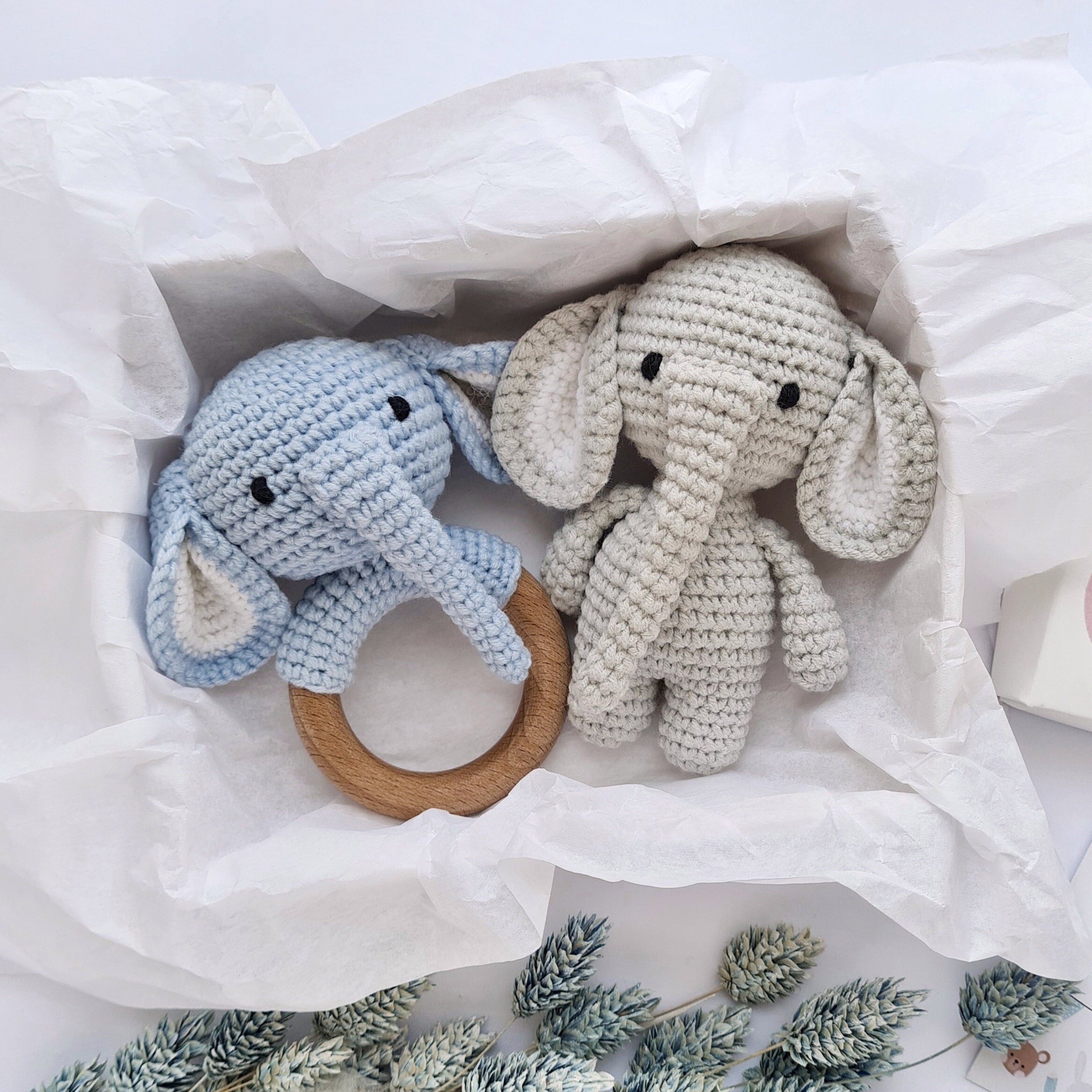 Elephant Baby Boy Gift Box for Expecting Mum, Newborn Gift Box Boy for ...