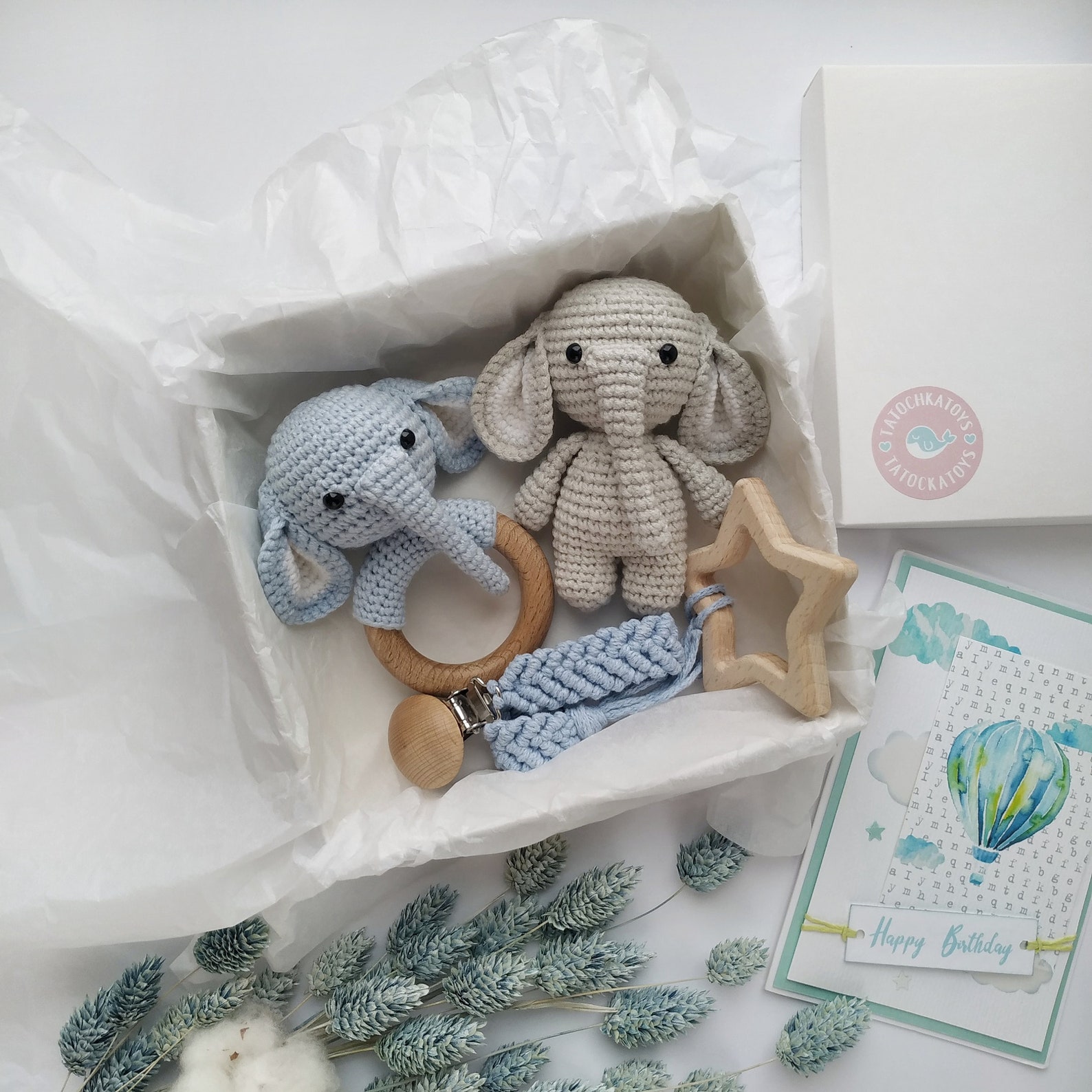 Elephant baby boy gift box set for new mom expecting mum Etsy