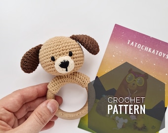 Häkelanleitung für eine Hunderassel für Neugeborene, Amigurumi-Hunderassel, Häkelanleitung für einen Hund