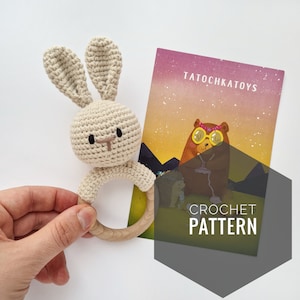 CROCHET PATTERN Bunny newborn rattle, Bunny rabbit rattle toy , rattle tutorial