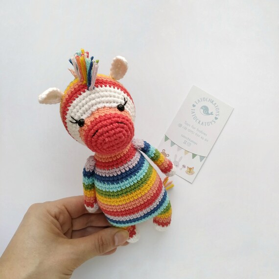 rainbow zebra stuffed animal
