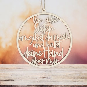 Von allen Seiten, Christliche Geschenke, Wandschmuck, Weihnachtsgeschenk, Konfirmation, Kommunion, Taufe, Bibelvers, Jesus, Gott