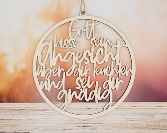 Gott-lasse-sein-Angesicht..., Christliche Geschenke, Wandschmuck, Weihnachtsgeschenk, Konfirmation, Kommunion, Taufe, Bibelvers, Jesus, Gott