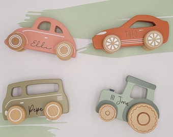 HOLZAUTO, personalisiert, Baby, Geschenk zur Geburt, Geschenk Schwangerschaft, Little Dutch, personalisierte Geschenke