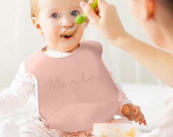 LÄTZCHEN BABY, personalisiert, Baby, Geschenk zur Geburt, Geschenk Schwangerschaft, Silikon, personalisierte Geschenke