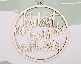 Ein Gott der mich sieht, Christliche Geschenke, Jahreslosung, Weihnachtsgeschenk, Konfirmation, Kommunion, Taufe, Bibelvers, Jesus, Gott