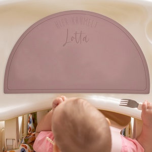 PLATZSET BABY, personalisiert, Baby, Geschenk zur Geburt, Geschenk Schwangerschaft, Silikonunterlage, personalisierte Geschenke Bild 1