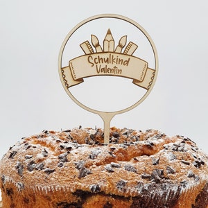 Cake Topper Einschulung, Tortenstecker Schulanfang