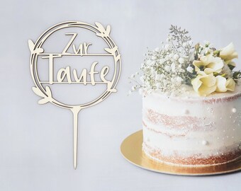 Cake Topper"zur Taufe", Kuchenstecker, Kuchen, Torte, Fest