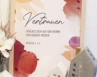 Poster "Vertrauen" mit goldenen Elementen