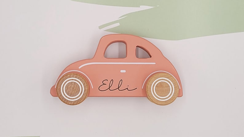 HOLZAUTO, personalisiert, Baby, Geschenk zur Geburt, Geschenk Schwangerschaft, Little Dutch, personalisierte Geschenke Auto 1 Käfer