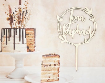 Personalized cake topper, cake topper, wedding, wedding cake, cake, celebration